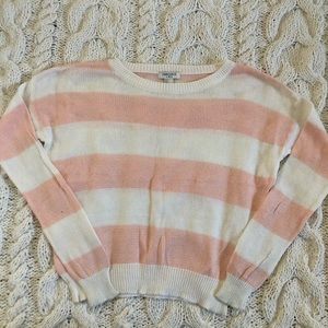Forever 21 // White & Pink Striped Sweater